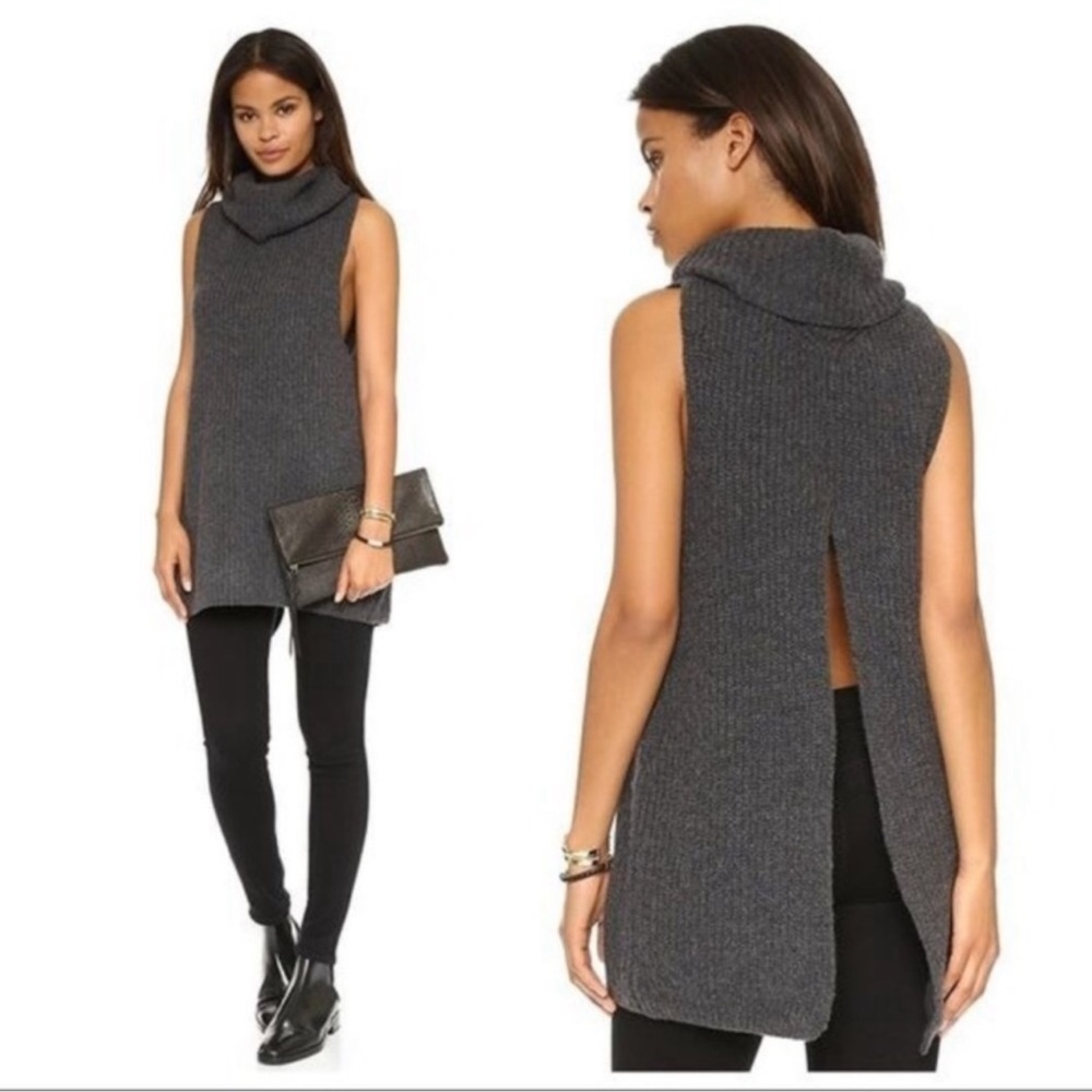 Free People Need It Now Sleeveless Cowl Neck Sweater Size Small Oversized